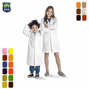 Kids Children White Lab Coat Class Lab Coat