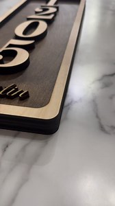 2.6K views · 21 reactions | New address sign coming… what yall think? Stained background and natural 3D look with cutout numbers. We tweaking it still but Love it!! | Simply Inspired Design Co. | Facebook