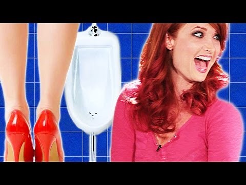 Girls Try Peeing In Urinals For The First Time