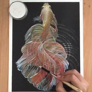 [Adding Water ripples with PanPastel Colourless Blender and Charcoal pencils.;] ✨ | Ivan Hoo Art