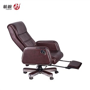 [Hot Item] Luxurious Leather Executive Swivel Chair with Comfortable Footrest