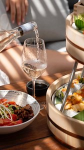 Name a better duo: sushi and rosé. 🍣 | Azure Beach Dubai