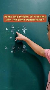 3.9K views · 324 reactions | Aralin: Paano Mag Divide ng mga Fractions with the same Denominator? | Unang Math | Facebook