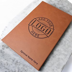 Custom Logo Journal Engraved Leather Notebook With Logo Personalized Journal Customized Company Logo Gifts for Employees Personalized Gift - Etsy