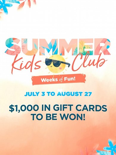 Visit Guest Services and register for the Summer Kids Club. $1,000 in Devonshire Mall Gift Cards to be won and special access to contests and promotions throughout the year. Link in bio. Register now! #devonshirestyle #dmallkidsclub #registernow | Devonshire Mall