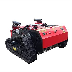 [Hot Item] China Gasoline Engine ATV Flail Hay Grass Slope Petrol Remote Control Robot Mini Lawn Mower Rubber Tracks Automatic