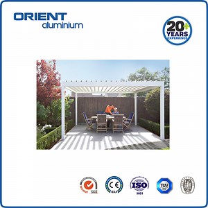 [Hot Item] Waterproof Louvre Roof Adjustable Roof Gazebos Garden Bioclimatic Pergola