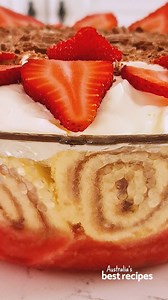 8.5K views · 46 reactions | This delicious trifle celebrates fresh strawberries, jam rolls, pink mousse and lots of cream! It’s a twist on the traditional and perfect for Christmas. Click the link in our Instagram bio for the full recipe or search “BestRecipes strawberry mousse trifle”. #mousse #trifle #triflerecipe #christmasdessert #christmasdesserts #christmasrecipes #christmasrecipe | Best Recipes | Facebook