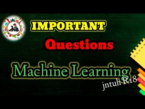 MACHINE LEARNING IMPORTANT QUESTIONS//jntuh r18//‪@BtechMinds‬//#machinelearning