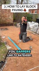 ⚒️ HOW TO LAY BLOCK PAVING 🧱 #landscaping #funny #blockpaving#butter#driveway