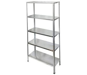 [Hot Item] Silver Color Garage Kitchen Light Duty Galvanized Steel Storage Shelf Rack