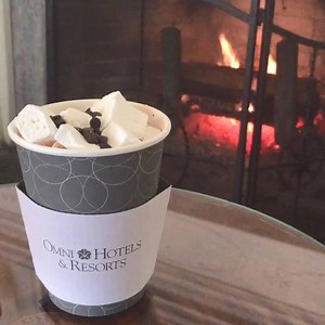 Happy National Hot Chocolate Day! We're celebrating with a cup of our delicious hot chocolate and a selection of toppings such as homemade marshmallows, crushed peppermint, chocolate chips and whipped cream. YUM! #AtTheOmni #OmniKnowsHotChocolate | The Omni Homestead Resort & Spa