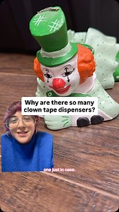 Sam Reece on Instagram: "Vintage tape dispenser search has been HALTED due to CLOWN"