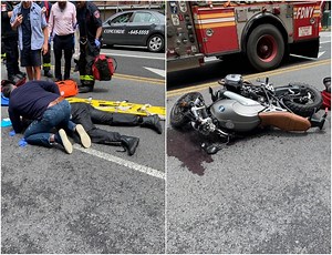 Motorcyclist Thrown From Bike In Flatbush Crash: FDNY