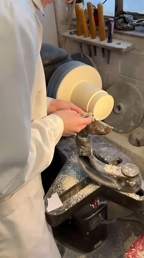 Shape modelling on a lathe by our modeller Fran @hartill_design #ceramicmodelling #plaster #claymodelling #duchesschina1888 #claymodeller #plasterofparis #shapemodelling #newshape | Duchess China 1888