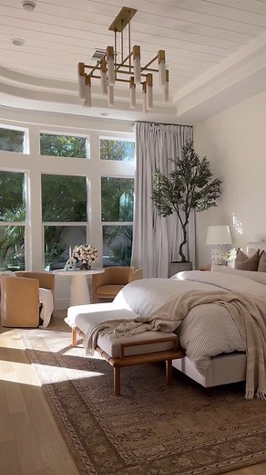 A bedroom that feels like a warm hug at the end of a long day. What are your must-haves in a bedroom? We're feeling inspired after seeing this from @jillhigginson! #bedroomdesign #moderninteriordesign #Livingetc | Livingetc