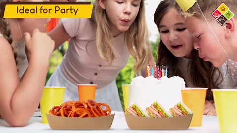 80 PCs Paper Food Trays Disposable - 3 lbs. Capacity Premium Craft Boats for Nachos, Treats, Fast Food Greaseproof & Eco-Friendly for Carnivals, Festivals, Picnic