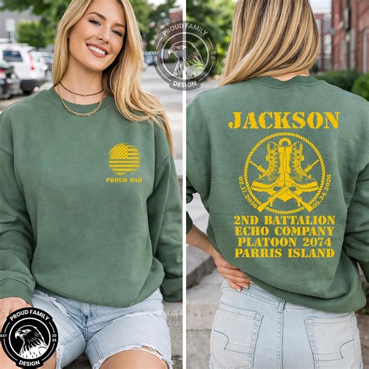 Personalized USMC Boot Camp Grad Sweatshirt: Proud Family Gift Marine Hoodie - Etsy