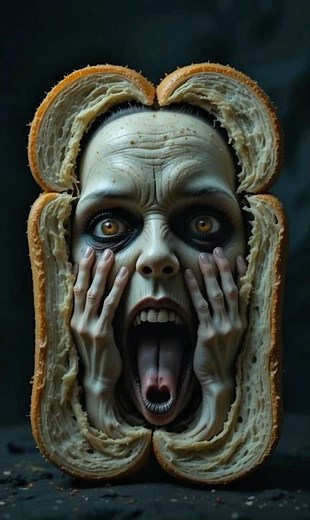 Terrifying Bread With a Human Face 🍞👤 | Surreal Horror Art