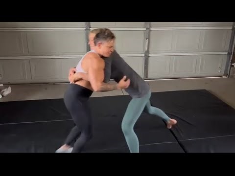 Who can beat Female bodybuilder in wrestling match 💪🏻🔥 Fbb Trish Wood in wrestling match #domination