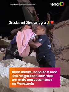 Um bebê recém-nascido de apenas 18 dias e sua mãe foram resgatados com vida dos escombros de uma estrutura em La Guaira, na Venezuela. As imagens foram compartilhadas nesta sexta-feira (26) por Luis Eduardo Pedroza nas redes sociais. “Obrigado, meu Deus. Minha amiga e seu bebê recém-nascido foram resgatados com sucesso. Tu és grande, Pai”, escreveu o amigo da mulher, identificada como Dayana Patiño. #TerraNotícias #Venezuela #Terremotos #LaGuaira #Resgate