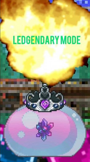 How to beat all Terraria bosses on LEGENDARY MODE: Queen Slime! #terrariaboss #terrariatips