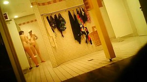 Hidden camera films ladies in the shower