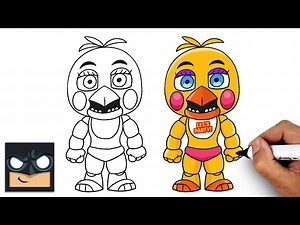 How to Draw Toy Chica | Beginner Drawing Tutorial (Step-by-Step) - Videos For Kids