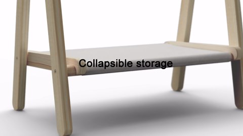 Dress up Storage, Kids Clothing Rack, Child Garment Rack with Storage Shelf, Natural Pine Wood (Pine)