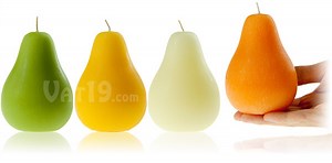 Deliciously-scented Pear Candles with a brushed texture