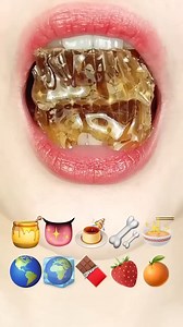 ASMR 🍯👅🍮🦴🍜🌏🧊🍫🍓🍊 EMOJI FOOD 이모지 먹방 (sped up) #wweraw, #raw, #mondaynightraw, #fantasticfour, #benito, #cmpunk, #squidgamechallenge, #wweonnetflix, #nosferatu, and #wicked. | Sizzling ASMR