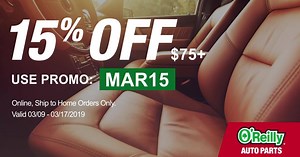 Take advantage of your extra hour with 15% off your next purchase of u . Spring is right around the corner and the time to plan for those spring projects is now! | O'Reilly Auto Parts