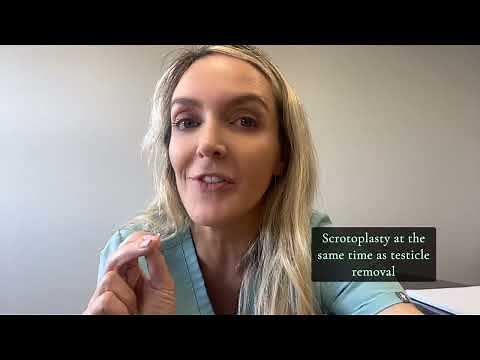 Scrotoplasty at the same time as testicle removal