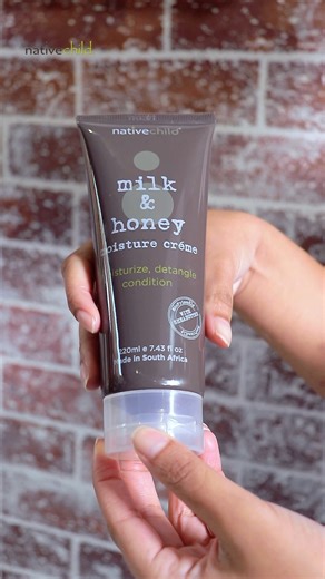 Use Nativechild products to hydrate, moisturised and safely detangle your hair. - Happy Hair Hydrating Mist - Milk & Honey Moisture Creme - Hairgrowth Castor Oil - Detangling Egg Brush Shop via www.nativechild.co | NativeChild - Hair & Body Care Products