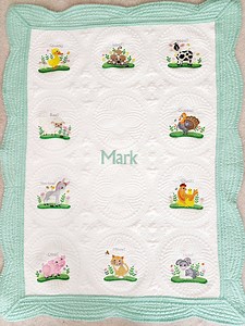 Personalized Farm Animals Quilt for Baby Girl and Boy, Baby Shower Gift, Embroidered Keepsake Baby Blanket, Custom Baby Shower Present - Etsy