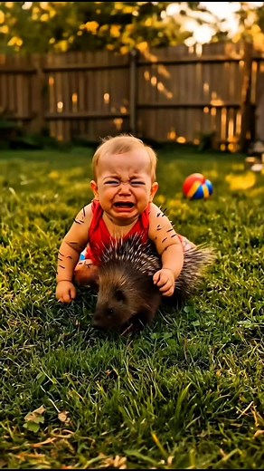 Hero cat Rescues Baby After porcupine Attack! #story #cute #cuteanimals #catlove #babysaved #cat #doghero #bichonfrise #animals #animallovers #epicrescue #dogrescue #cutecat #shorts #animalrescue #babyrescue #herodog #beesting #babydogmoment #animalsavinghuman #viralcat #emotionalstory #aistory