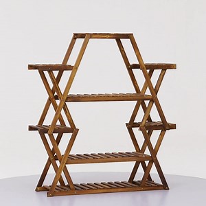 MoNiBloom Large Plant Stand Indoor Outdoor, Triangle Wooden Multi-Tier Flower Display Holder Rack for Succulents, Daffodils, Cactus, Roses, Lilies, Daisies, Tulips and More