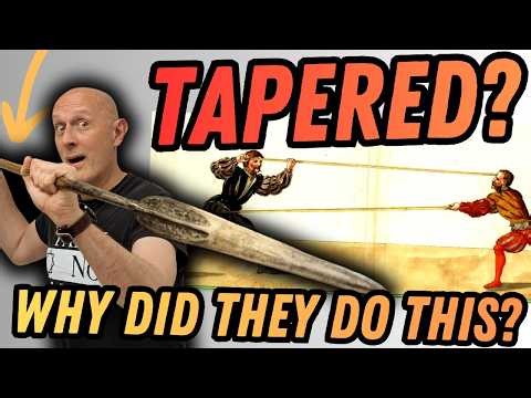 Why were so many POLEARM shafts TAPERED in history?