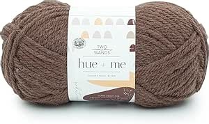 Lion Brand Hue + Me Yarn for Knitting, Crocheting, and Crafting, Bulky and Thick, Soft Acrylic and Wool Yarn, Macchiato, (1-Pack)