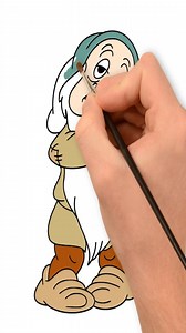 Learn To Draw: Sleepy From Disney's Snow White And The Seven Dwarves | Cute Emergency