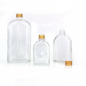 [Hot Item] Flat Bottle/ Spirit Glass Bottle/ Clear Glass Bottle for Distillery