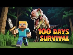 100 Days in Jurassic Minecraft pt4. Can we SURVIVE?