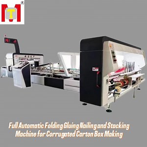 [Hot Item] Full Automatic Folding Gluing Nailing and Stacking Integrated Machine for Corrugated Carton Box Making
