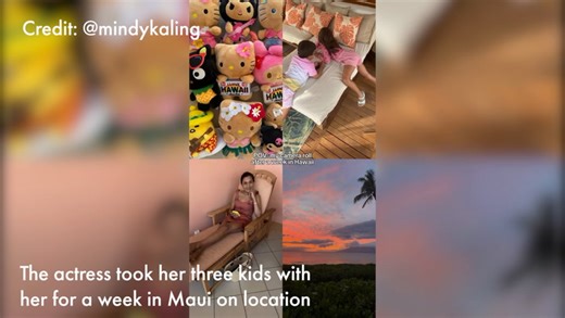 Mindy Kaling stuns in chic white swimsuit in photos from family beach getaway