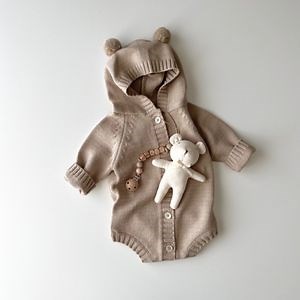 [Hot Item] High Quality 100% Cotton Baby Romper Hoodie Bodysuit Infant Jumpsuit.