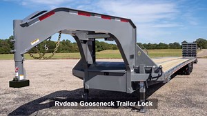 Upgraded Gooseneck Trailer Lock, Gooseneck Locks for Round and Square Trailer Tubes, Heavy Duty Locks for Most 7-Inch Baseboard Couplers - Black