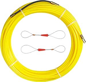 10m 33 Feet Cable Puller Kit Fish Tape Nylon Electrical Cable Puller Wire Guide Device Through Wall Threader Fish Cable Fastener