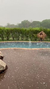 2.2K views · 108 reactions | Large hail falling into a pool near Austin, Texas this afternoon. It looks like a boiling cauldron! From: Julia Schonhar | Chief Meteorologist Jamie Arnold-WMBF | Facebook