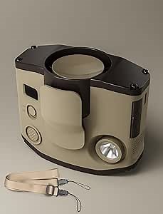 Portable Waist Clip Fan with LED Display,3-Speed Wearable Cooler, 2 Modes LED Light, 21H Runtime, Personal Necklace Fan, Hands-Free for Hot Flashes, Shirt, Jobsites & Outdoor Use