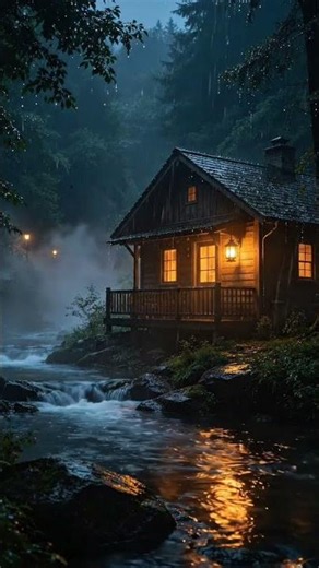 Rainy Forest at Night 🌧️#rainambience#relaxingsounds#asmr#sleepsounds#cozyambience#natureambience